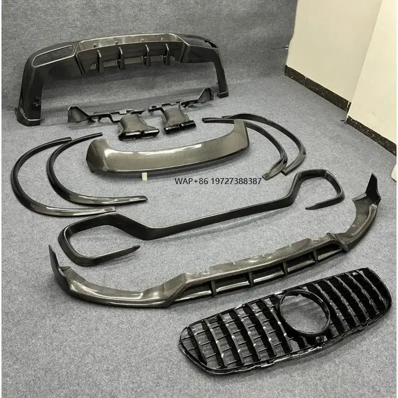 

For GLC SUV COUPE X253 C253 C63 GLC63S GLC43 Front Lip Fender Grille Side Skirts Rear Spoiler Carbon Fiber Bodykit