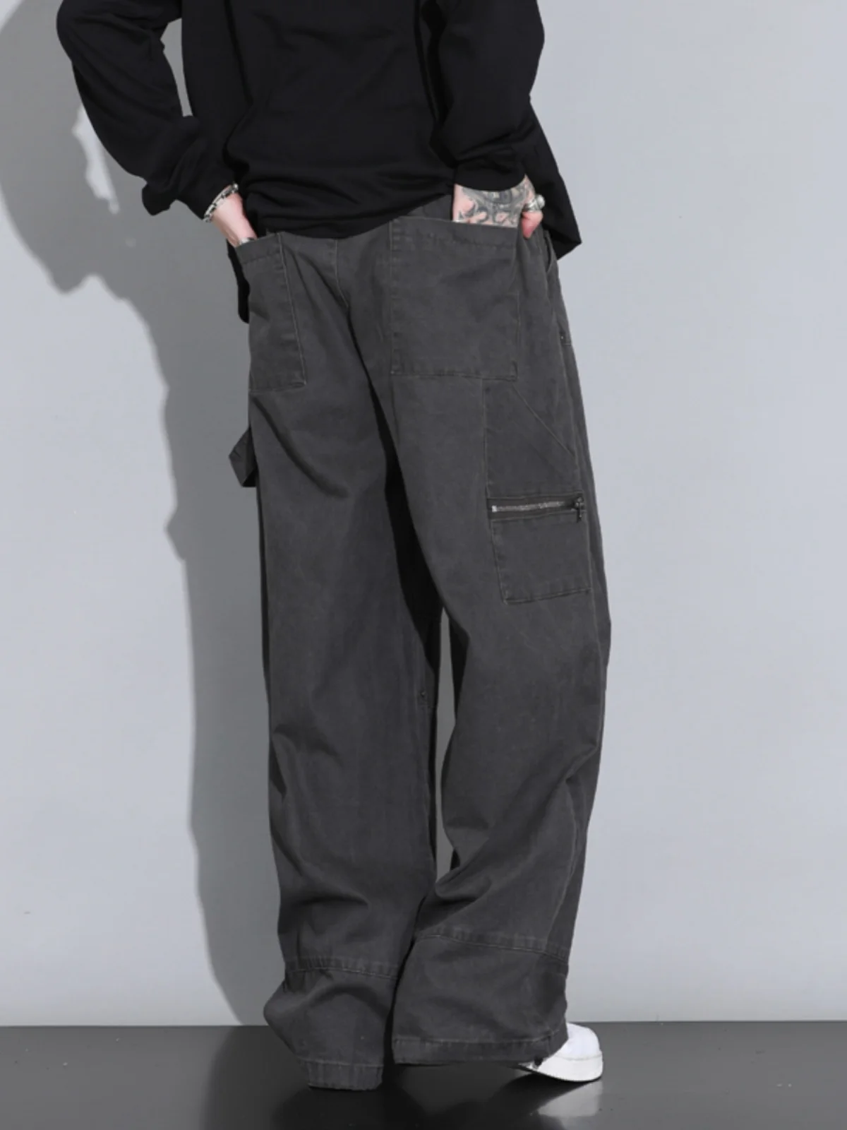 

Ретро-брюки в американском стиле, свободные повседневные прямые брюки для мужчин и женщин, уличный стиль, городская мода