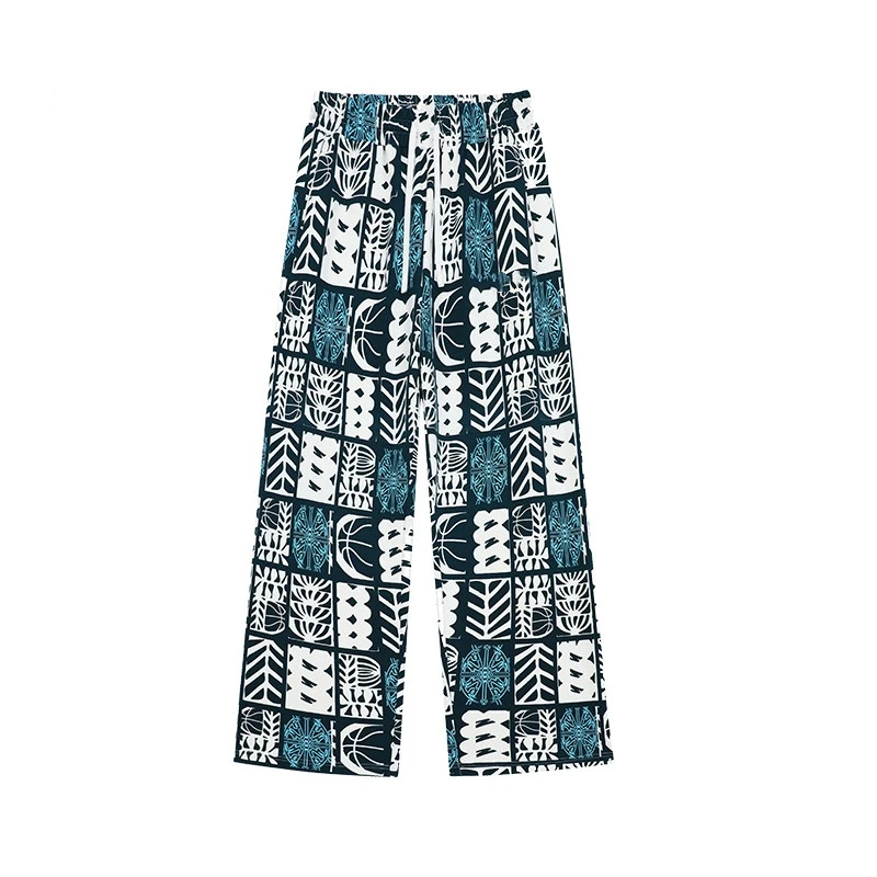 

Men's Loose Straight Leg Sweatpants with Dirty Pants American Graffiti Print for Gym, Fitness, and Basketball