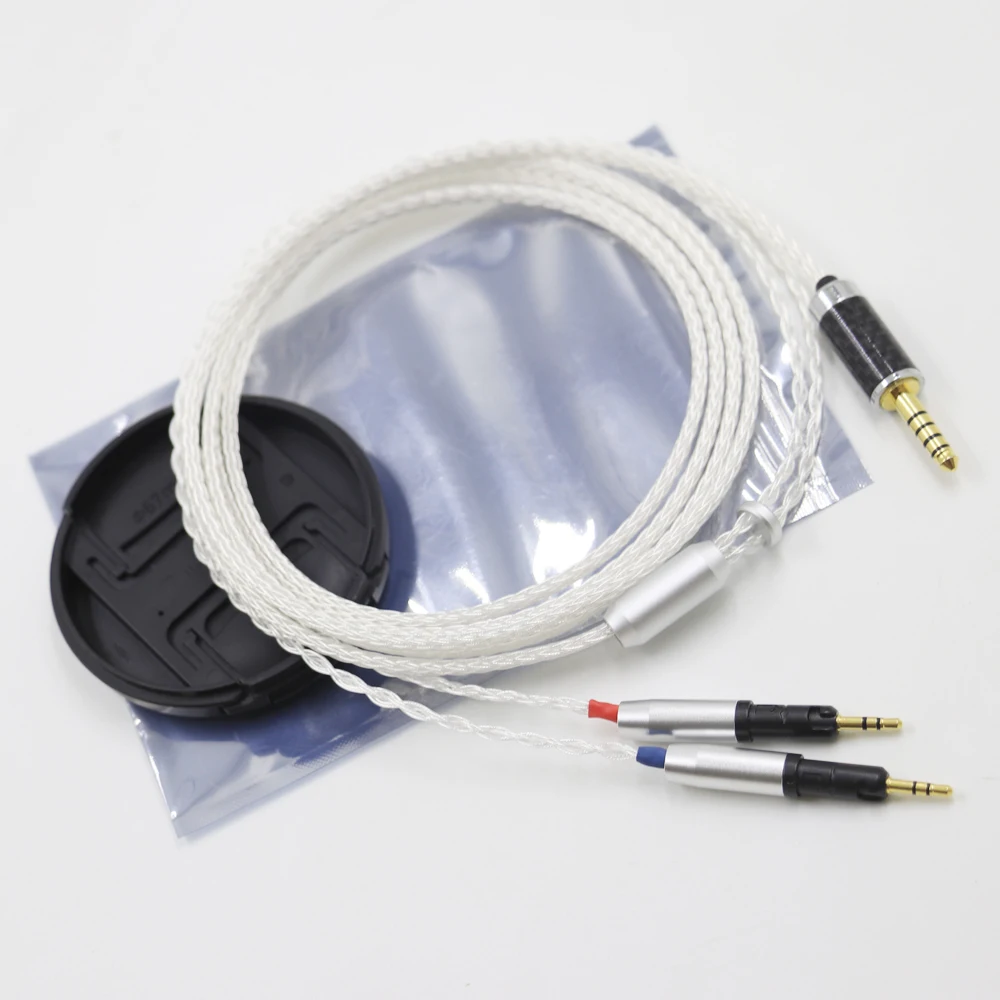 HiFi Audio 4.4mm 2.5mm Balanced 16 Core Pure Silver Headphone Upgrade Cable Cord For ATH-R70X R70X R70X5 Earphone