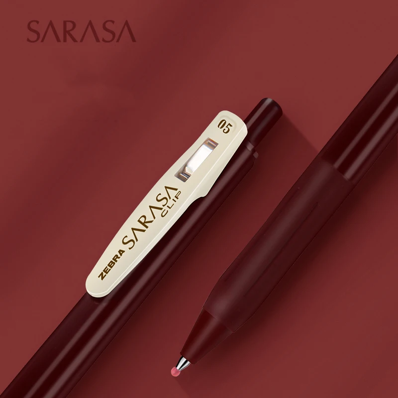 5pcs Sarasa Clip 0.5mm Colored Gel Pen Retractable Gel Ink Pen, Rubber Grip, 0.5 Mm, Vintage Colors