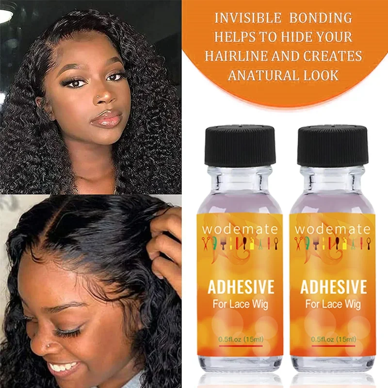 15ml Strong Hold Lace Adhesive 30ml Fast Acting Glue Remover No Residue Lace Frontal Wig Lace Glue Waterproof Lace Wig Glue