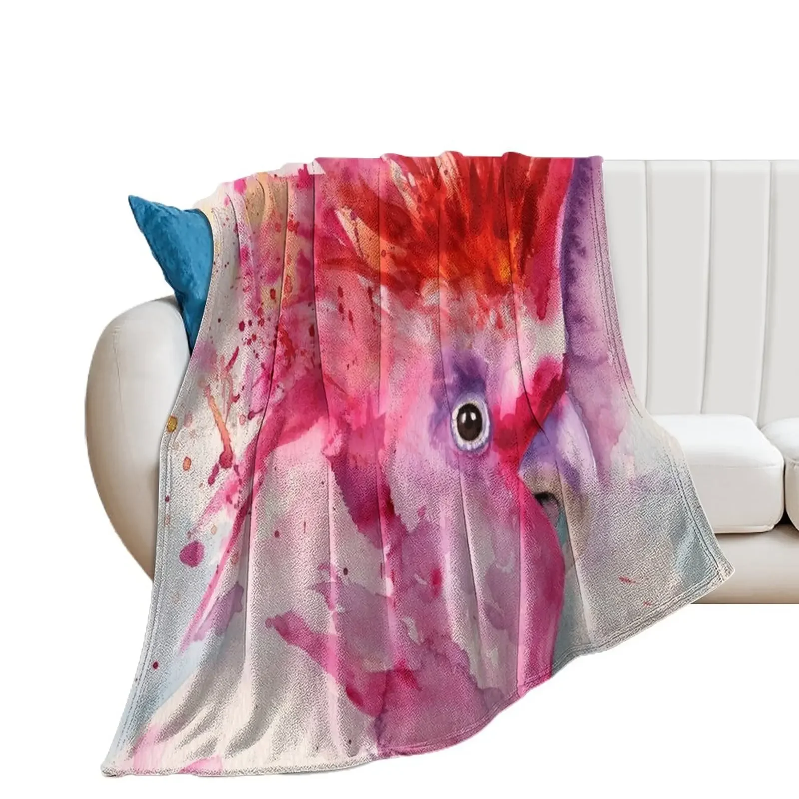 

Pink Cockatoo Throw Blanket funny gift Thermal Bed Decorative Sofas Blankets