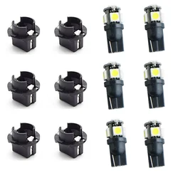 YND T10S1 Bases and T10 Car Light Twist Lock Plug and Play Bulb Holder Sockets Fit Instrument Panel Lights for BMW 3-SERIES E36