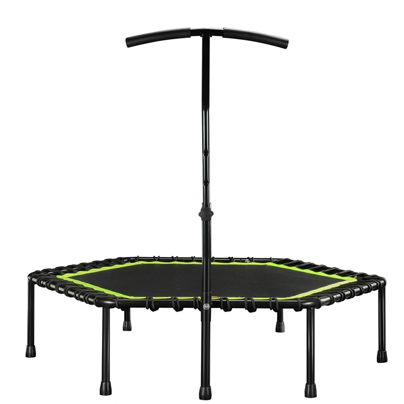 Fitness mini bungee Trampoline With Adjustable Handrail jump rebounder trampoline adults