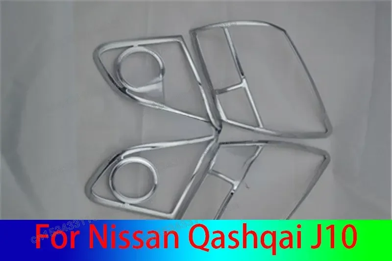 

For Nissan Qashqai J10 2007-2015 Car Styling Sticker ABS Chrome Front Headlight Lamp Cover Trim Rear Headlight Lamp Cover Trim