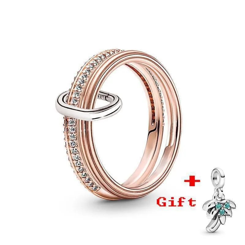 New Hot 925 Silver Lucky Bottle Cap Happy Smiling Face Peach Heart Women's Logo Combination Ring High Quality DIY Charm Jewelry