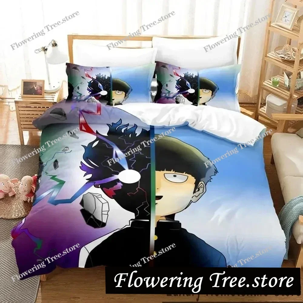 

Anime Mob Psycho 100 Bedding Set Duvet Cover Bed Set Quilt Cover Pillowcase Comforter king Queen Size Boys Adult Bedding Set