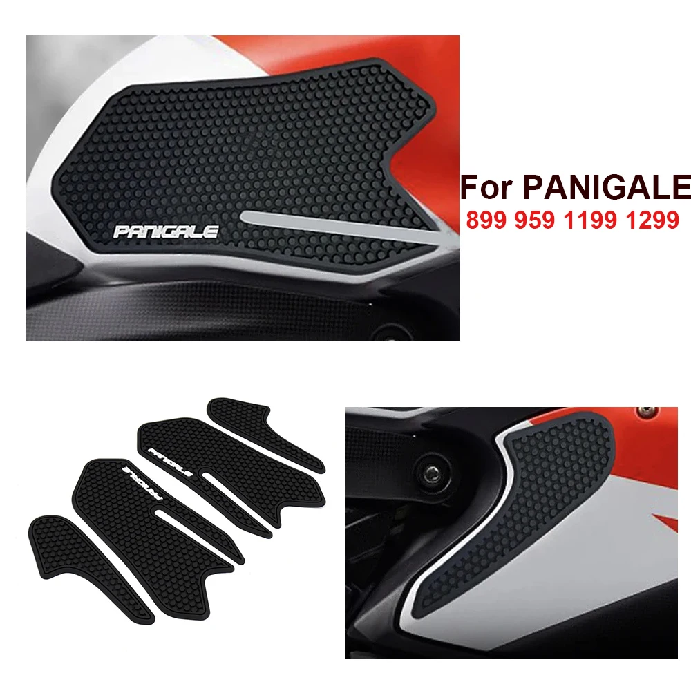 

Motorcycle For DUCATI PANIGALE 899 959 1199 1299 New Tank Traction Pad Side Gas Knee Grip Protector Anti slip sticker 3M Black