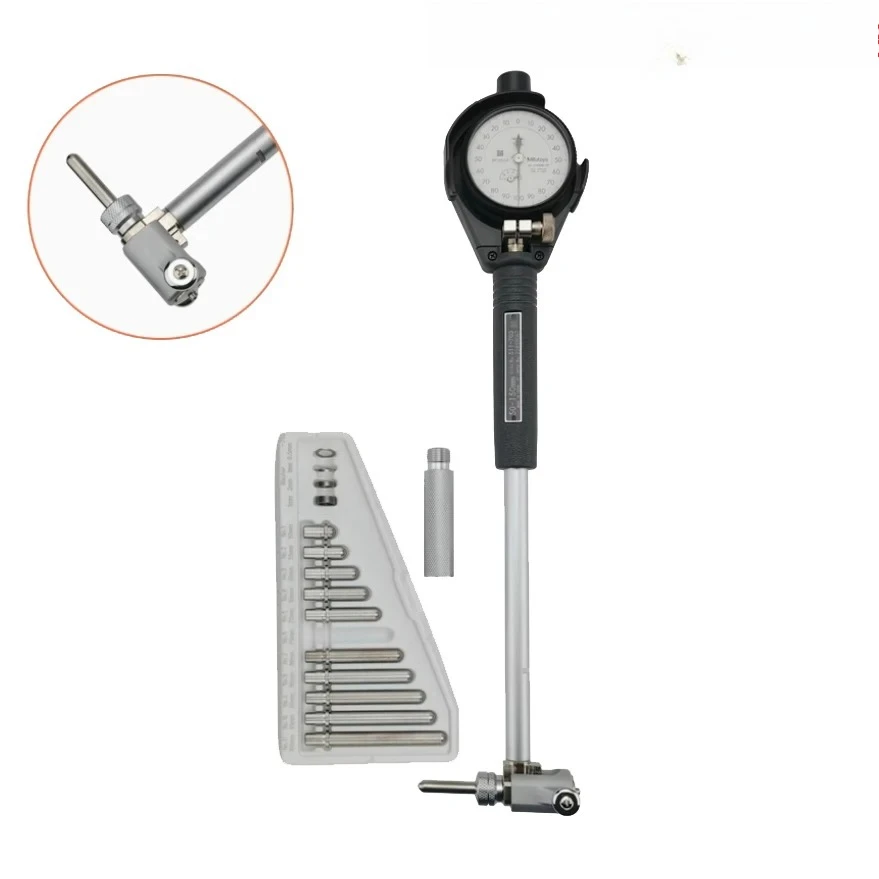 511-723-20 Dial Bore Gage, 50-150mm Range, 0.001mm Graduation, with 2109AB-10 Dial Indicator