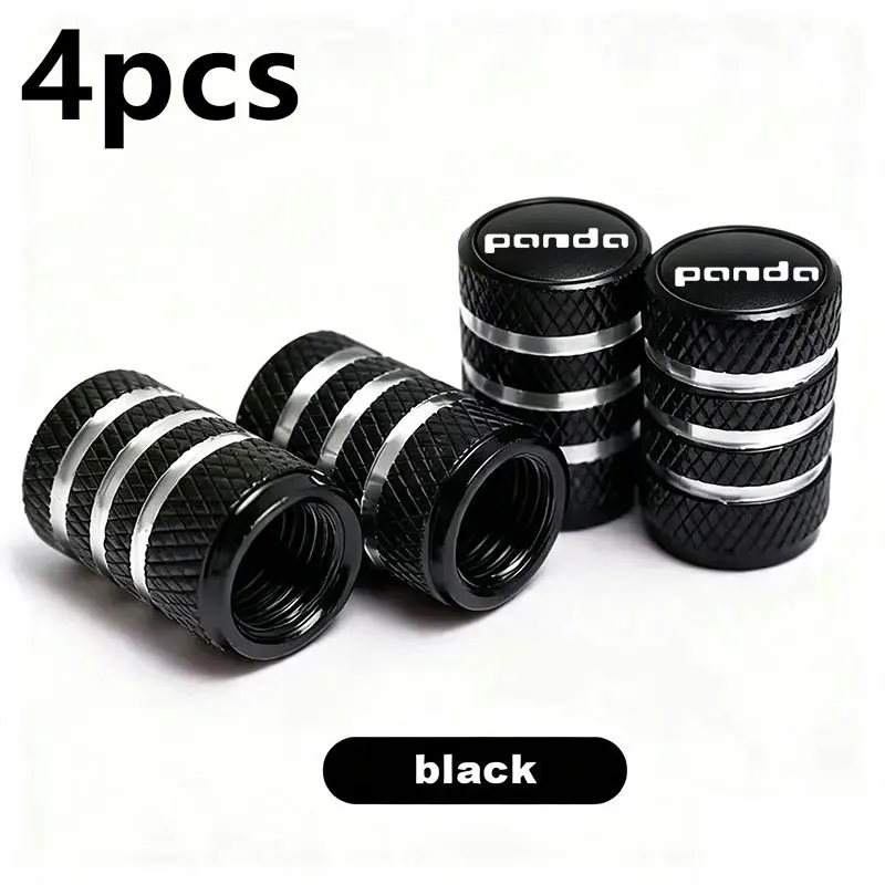 4pcs Car Wheel Tire Air Valve Caps Stem Cover Caps Airdust Covers with Waterproof Accessories For FIAT PANDA