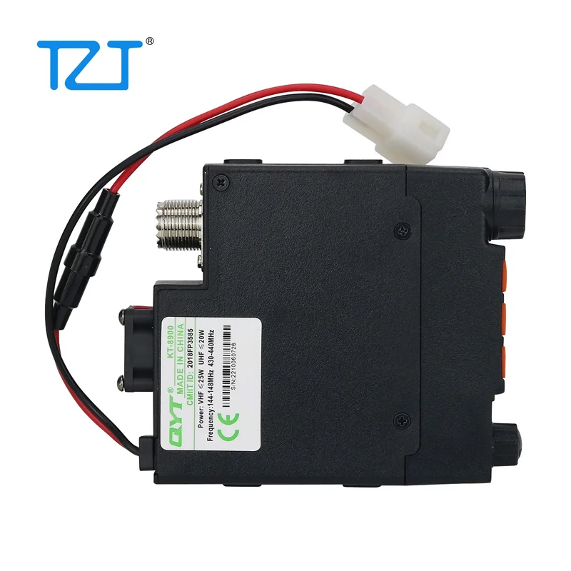 TZT QYT-KT8900 25W VHF UHF Radio Di Động Mini Có Kích Thước Bộ Thu Phát Với Thức Ăn Ăng Ten Lập Trình