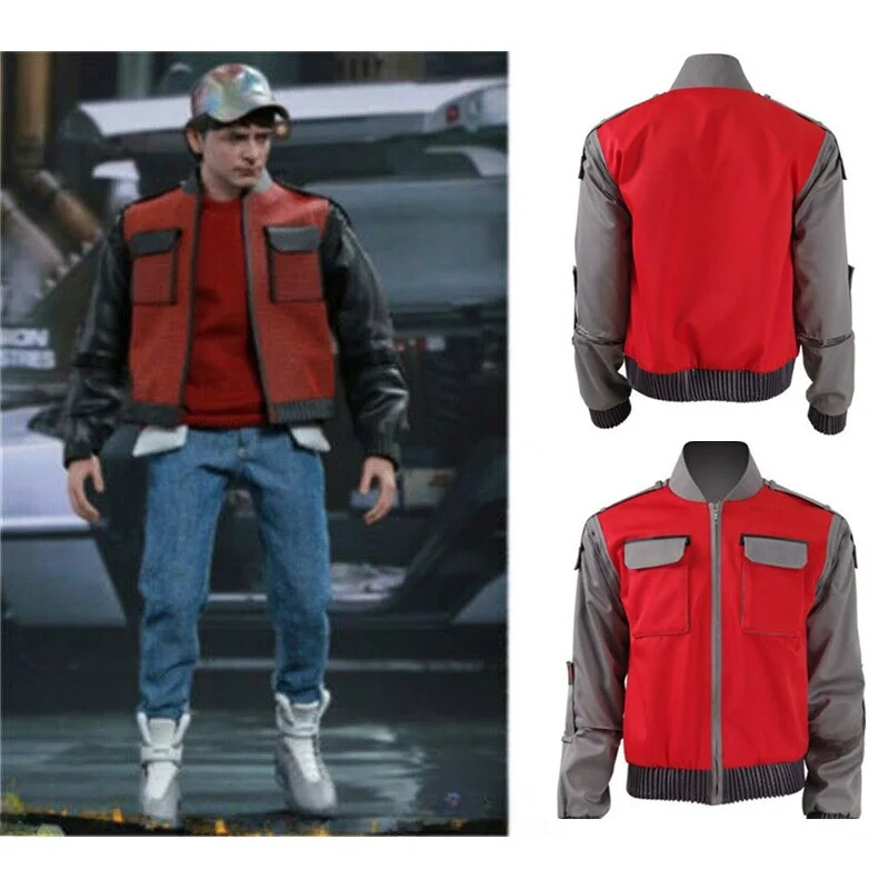 

Ba to the Future Movie Cosplay Jaet Men's Faion Outerwear Cusizable Retro Sle Spring Collection 202