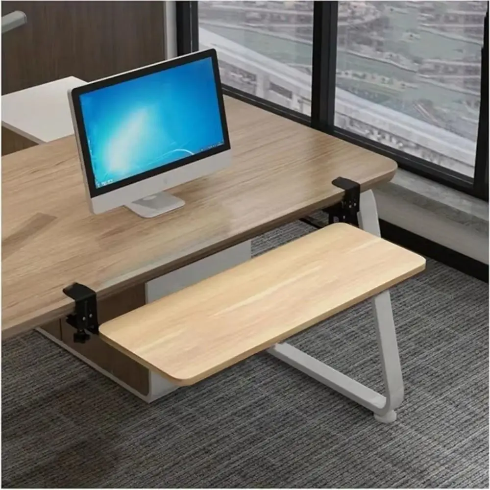C Clamp Mount Under Desk Keyboard Tray
