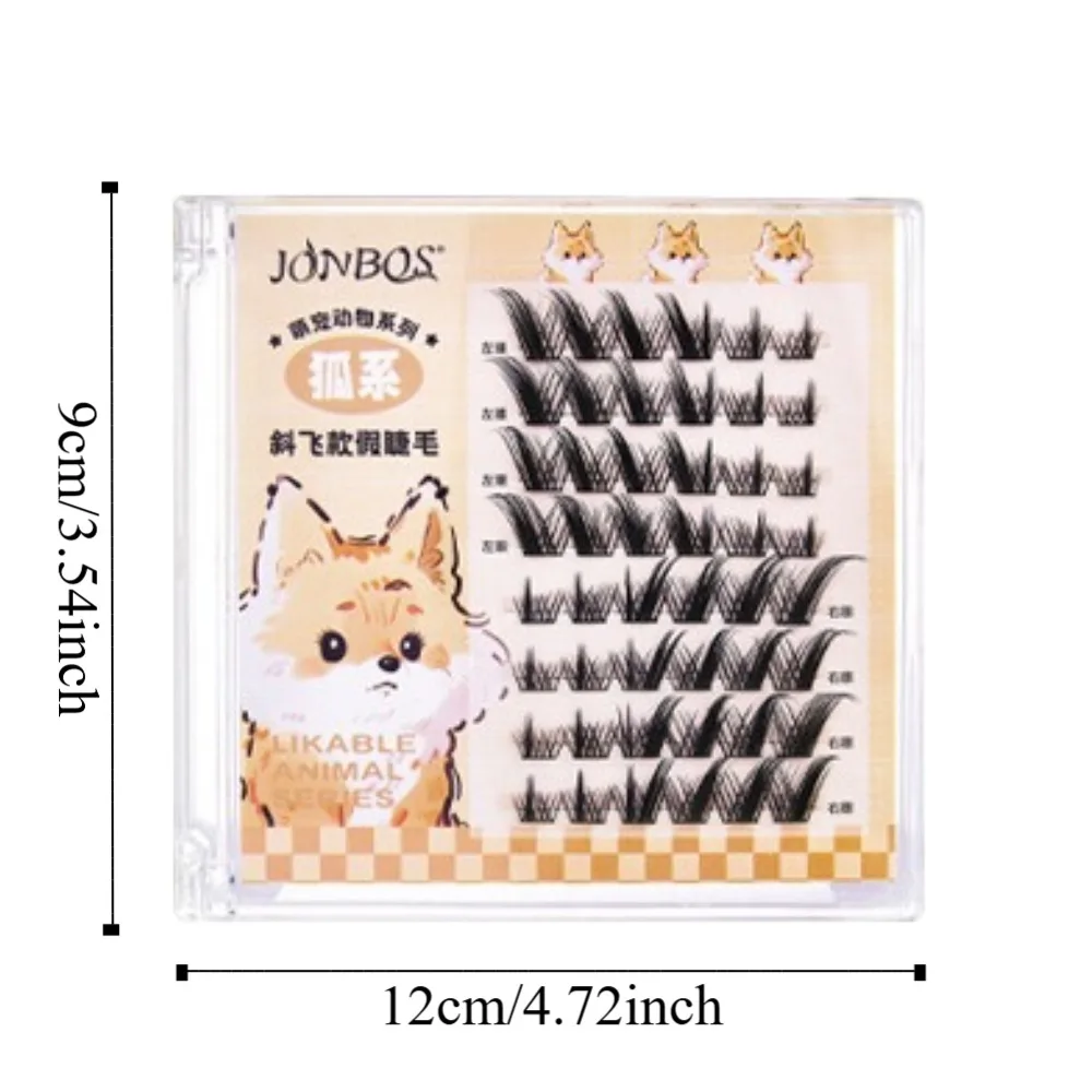 Niedliche selbstklebende Wimperncluster zum Selbermachen, Wispy Extension Fake Lashes Makeup, individuelles Make-up für falsche Wimperncluster