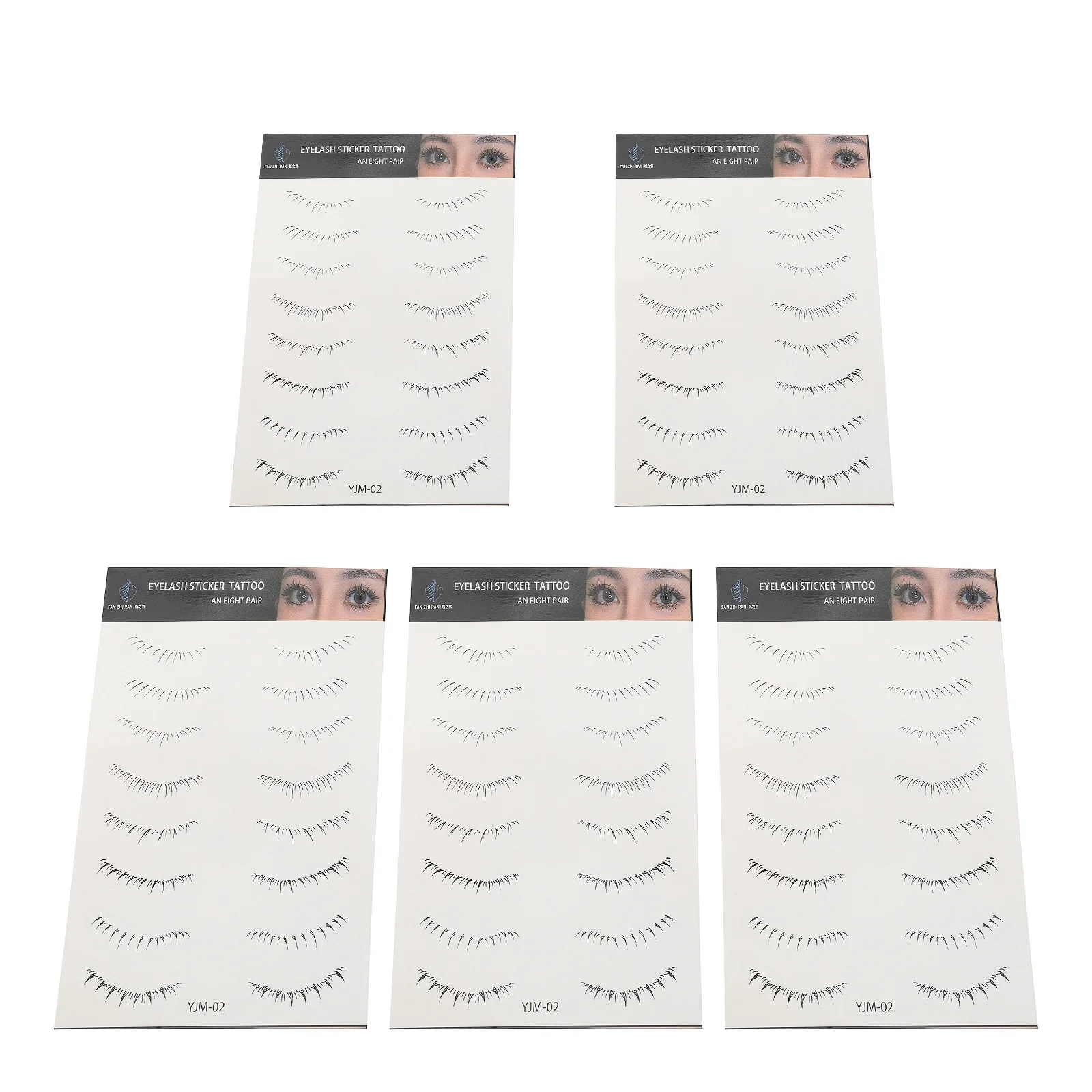 

5 Sheets Eyelash Stickers Lower Lash Tattoos Natural Look Eye Makeup Accessory for Women Parties Weddings Lash Stickers