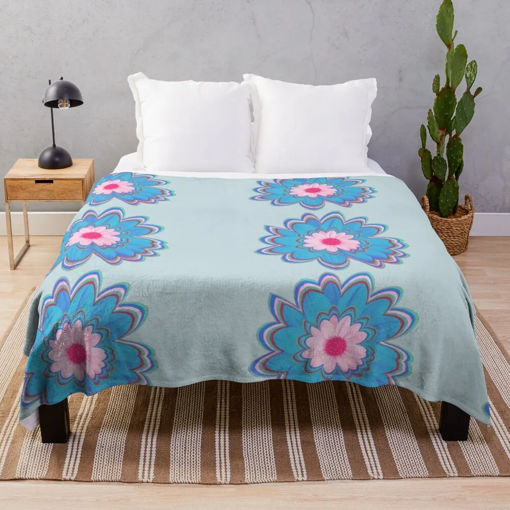 Retro groovy daisy Throw Blanket Luxury St Bed Heavy Blankets