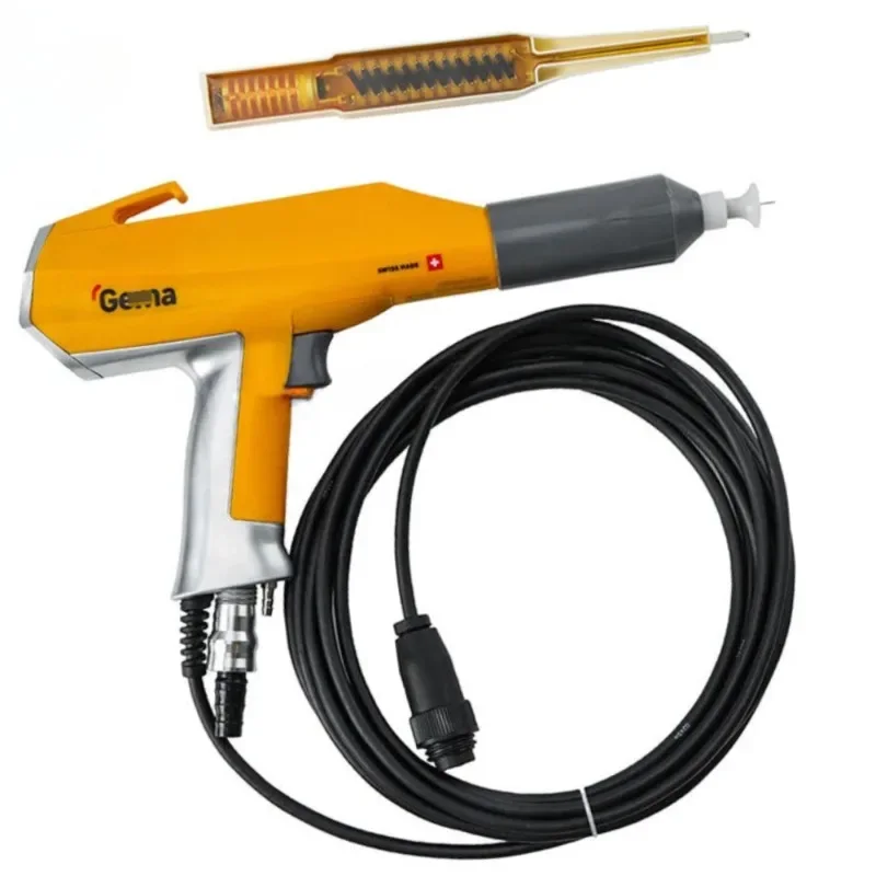 Gema 02 OptiSelect Manual Powder Gun 1002100 GM02 Optiflex F W/ 6M Cable 2 nozzles