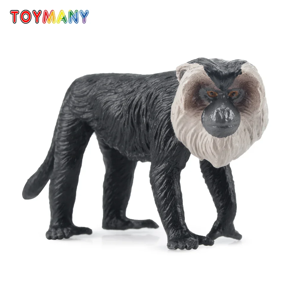 

Toymany Simulation Lion-tailed Macaque Monkey Primate Animal Model Toy Mini Figures Dolls Action Figurines Toys Children Gift
