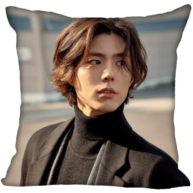 Funda de almohada decorativa KPOP Star Park Bo Gum para el hogar, fundas de almohada con cremallera Invisible, 45x45cm, 0508