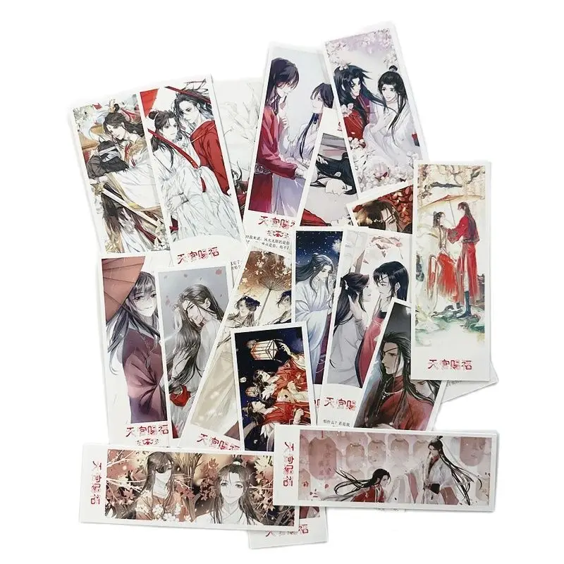 36 Pcs/Set Anime Heaven Official\'s Blessing Paper Bookmarks Tian Guan Ci Fu Book Holder Message Card Gift Stationery