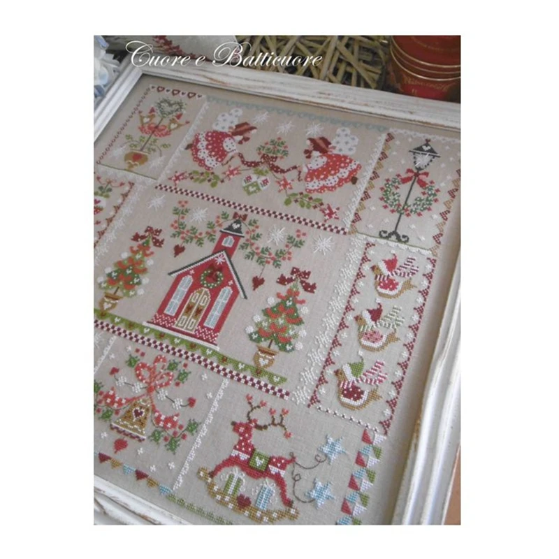 

Cross-stitch set 28CT, 18CT, 14CT, 11CT Optional printed fabric handmade material pack saga Christmas Girl