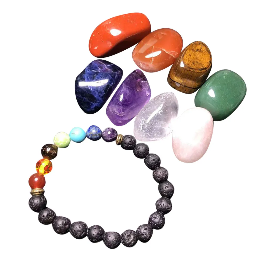 1Set Rainbow Crystal Mineral Stones Set Natural Stone Specimens for Geography Learning Teaching Samples Desktop Decor Collection