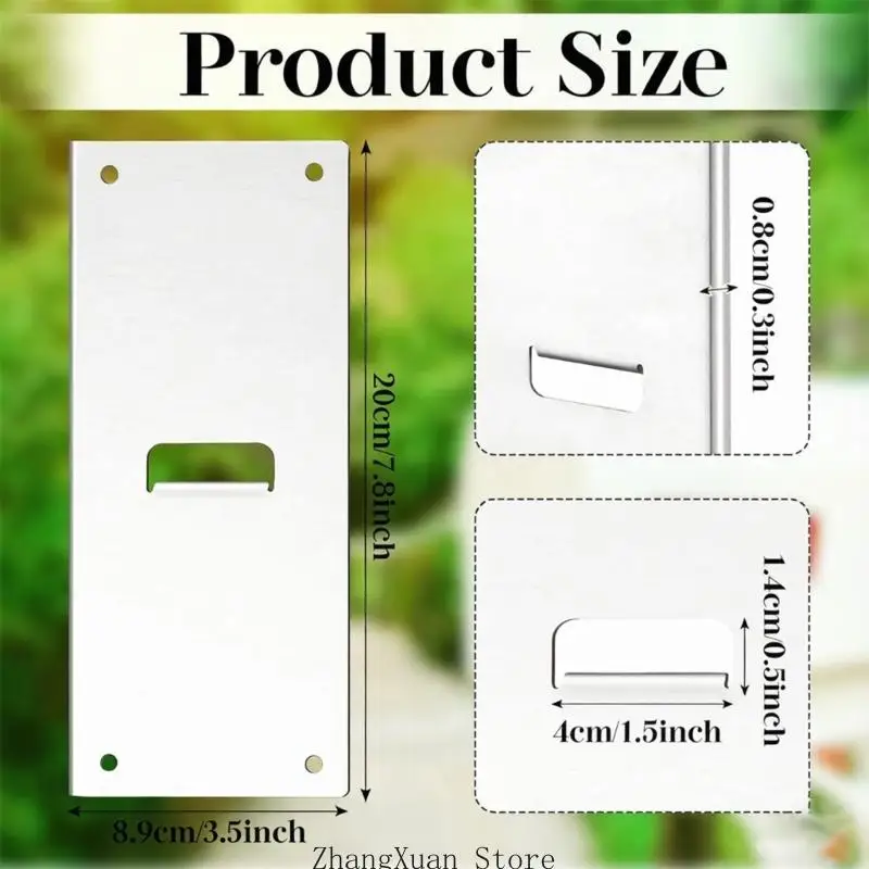 Metall-Briefkasten-Stützhalterungs-Set für 4 x 4 Holzpfosten, Heimprojekte, 2er-Set, 3 x – Detail 6