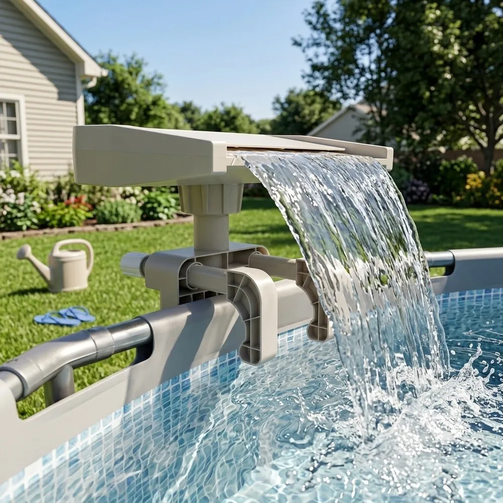 For Inflatable Swimming Pools Detachable Waterfall Fountain For Summer Pool Parties AS Shown Customizable Water Flow Nozzle