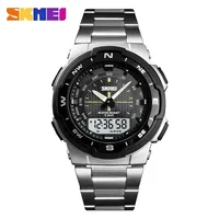 SKMEI 1370 Quartz Digital Watch for Men Countdown Sports Waterproof Electronic Mens Wristwatches LED Clock 1454 Reloj Masculino