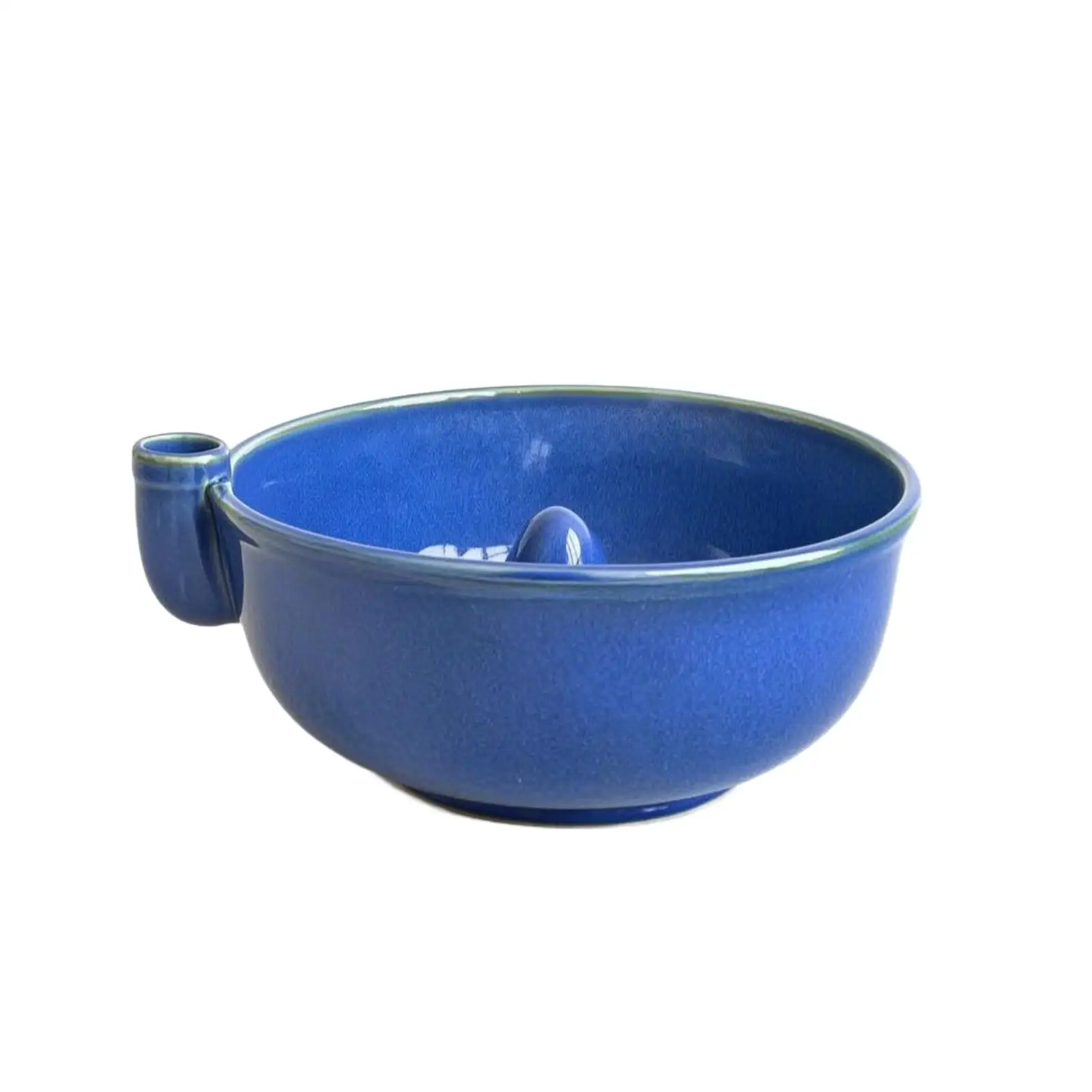 Green Ceramic Fruit Bowl with Drainage Core and Handle for Rinsing Produce Kitchen Sink Colander Bowl for Grapes Berries Leaves