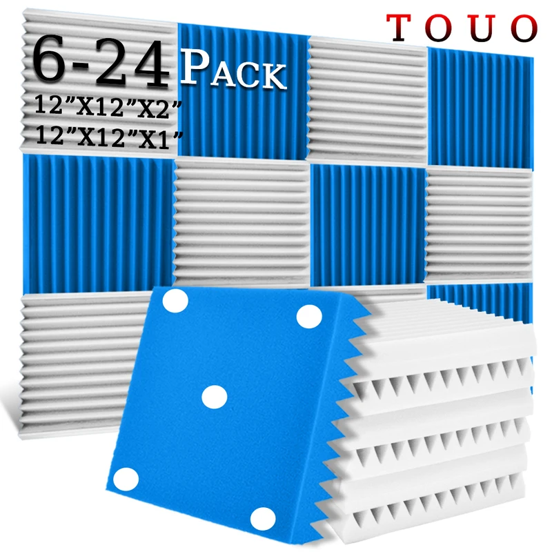 

TOUO Studio Acoustic 6-24 Pack For Recording Studio Bedroom Design Canceling Noise Ceiling Door Absorcion Home Accessories