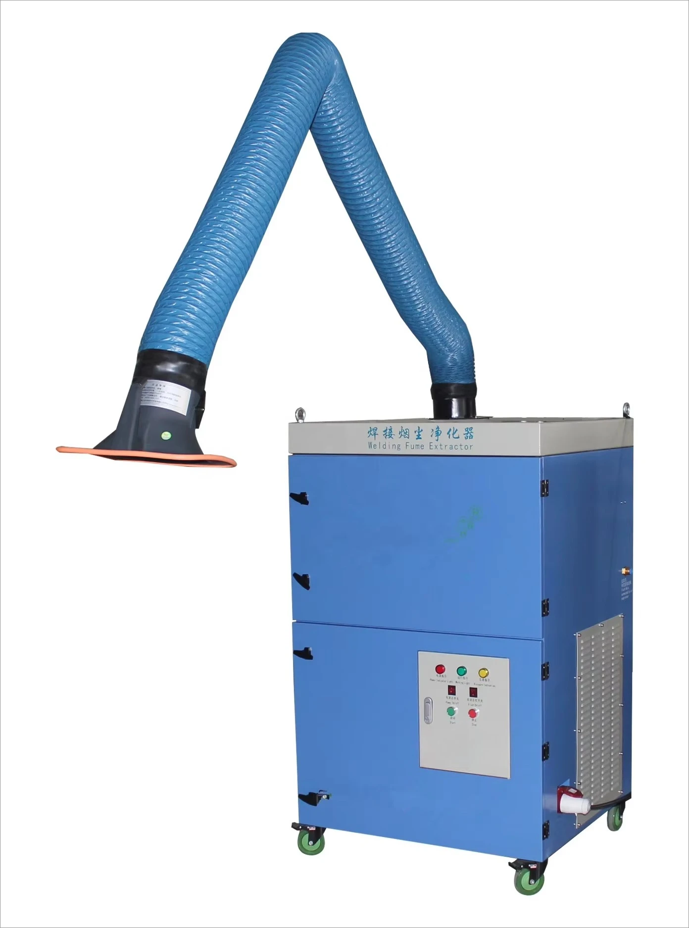 Industrial Mobile Welding Dust Removal/Welding Fume Separator Double Arm/Double Barrel Filter Smoke Filter