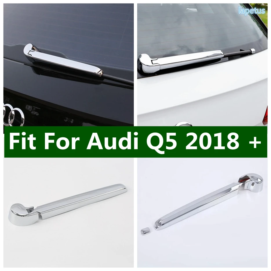 

Rear Window Windscreen Wiper Arm Blade Decoration Protector Frame Cover Trim For Audi Q5 2018 - 2022 ABS Chrome Car Accessories