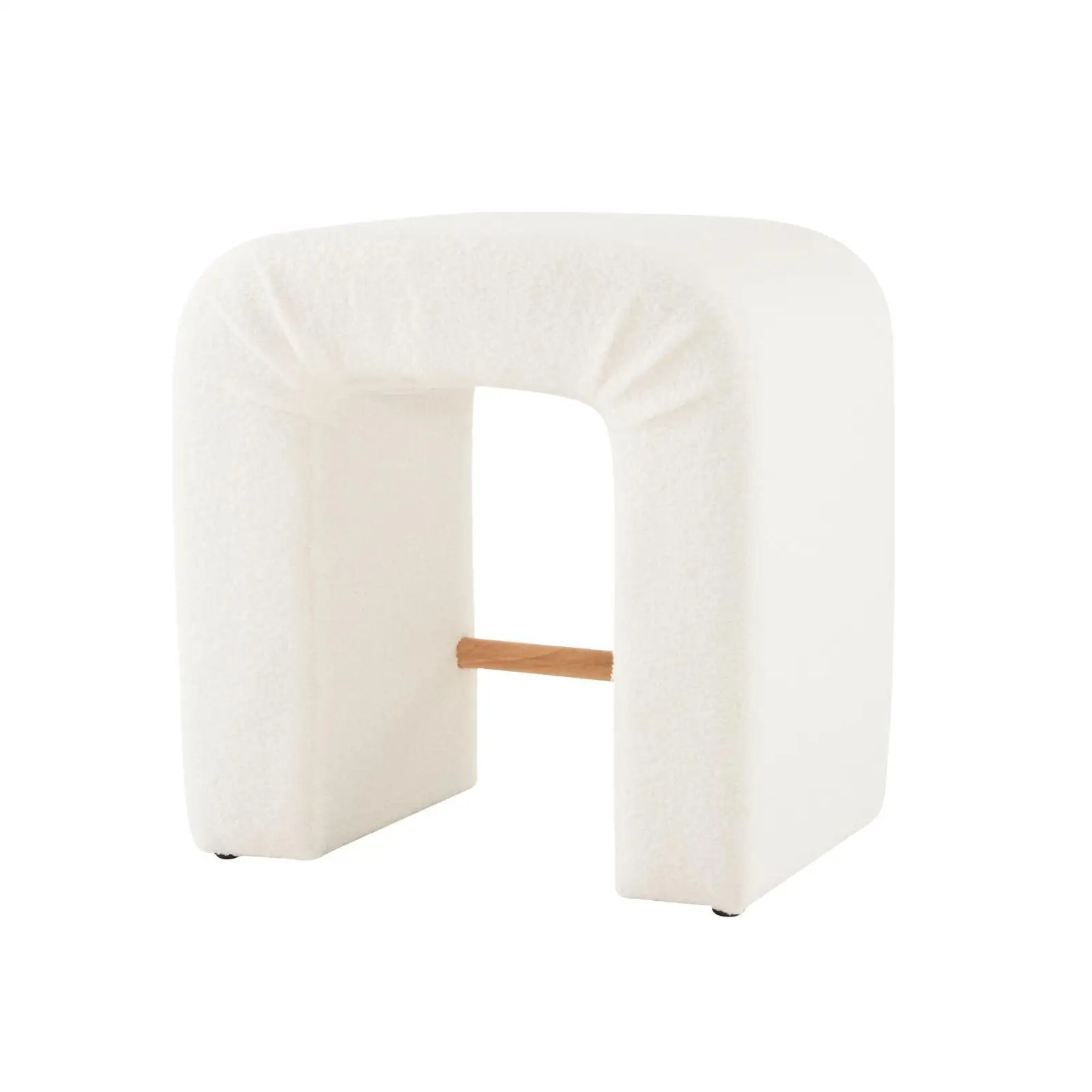 Nowoczesny zestaw 2 stołków do jadalni z tkaniny boucle o średnicy 24 cali - stylowe, oszczędzające miejsce szare siedziska