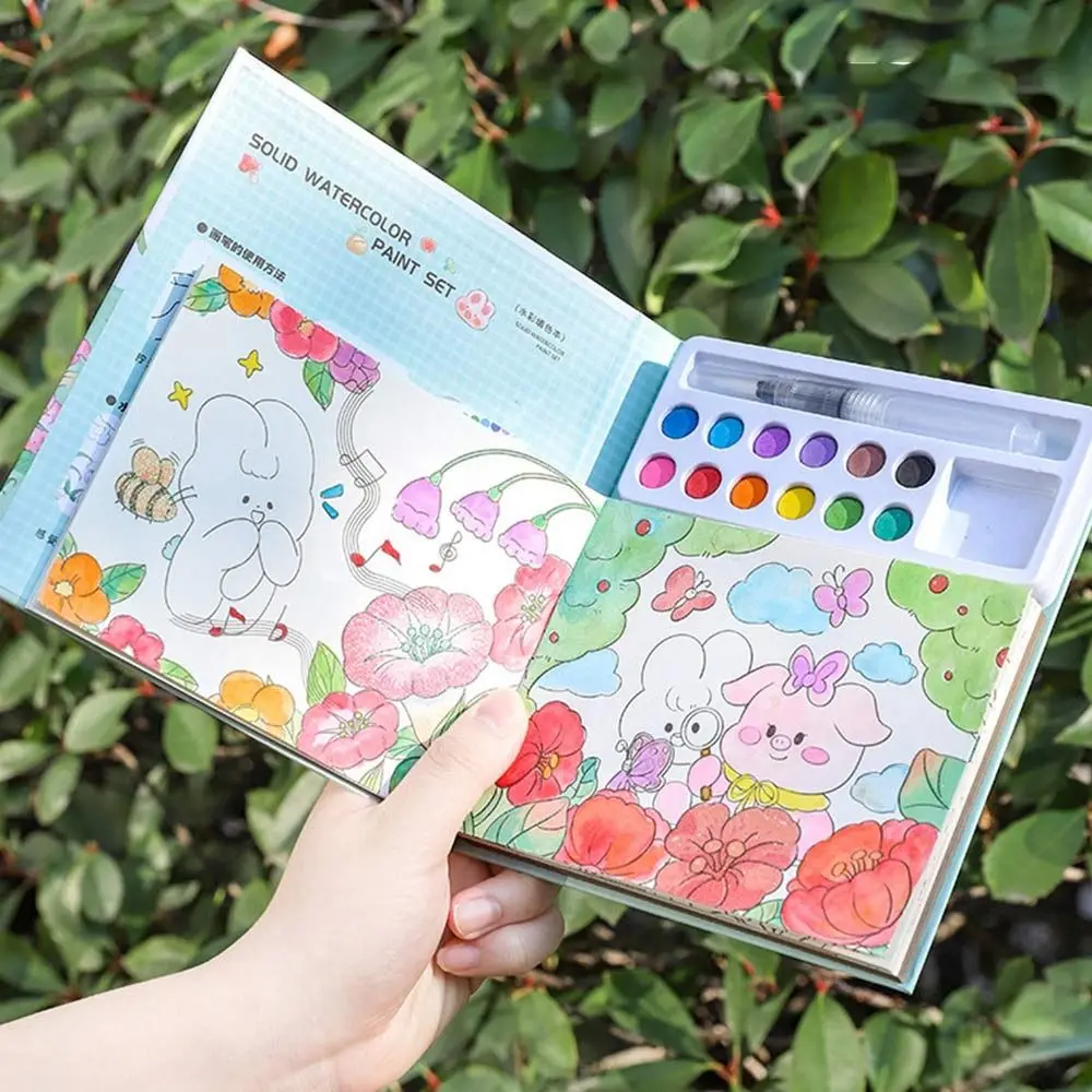 كتاب تلوين كرتوني متعدد الألوان لتعليم الطفولة المبكرة كتاب رسم جرافيتي مع كتاب رسومات الشعار المبتكرة الصباغ الصلبة #4