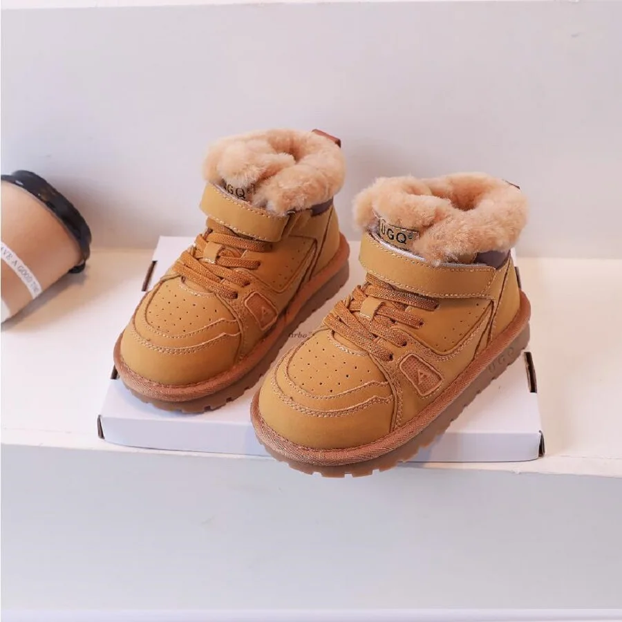 2024 Winter New Children\'s Boots Boys Girls Thickened Warm Fashion Snow Boots Middle Big Children\'s Comfortable Casual Boots