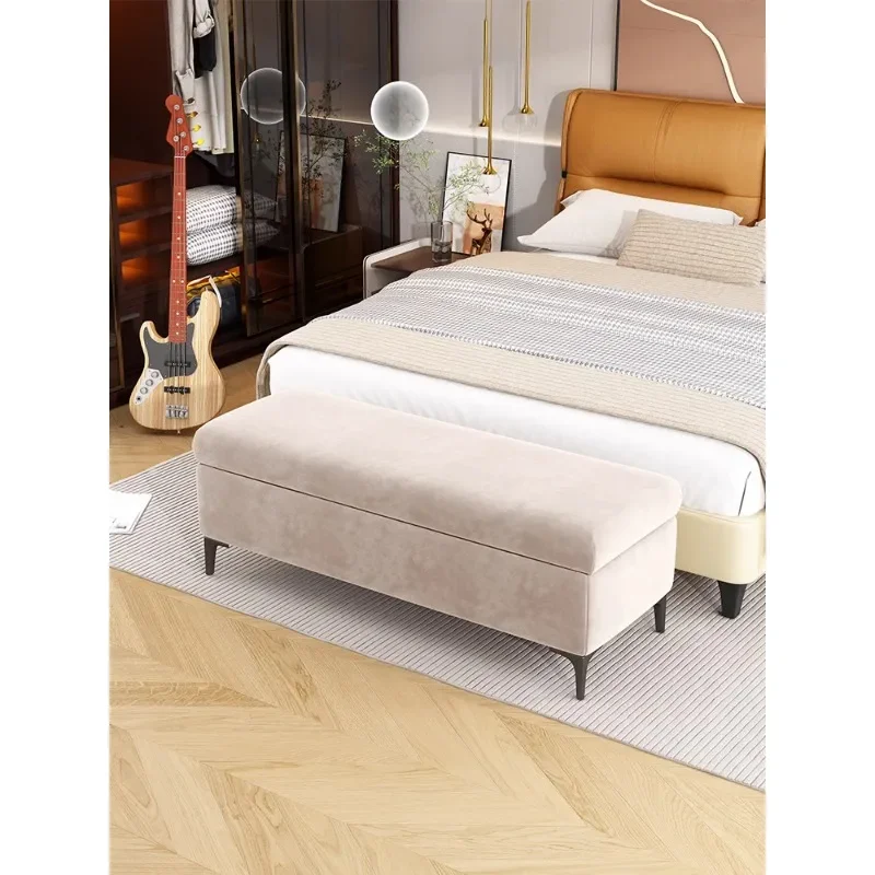 Light luxury bedside stool simple fabric shoe change stool cloakroom home living room sofa bench clothing store Nordic soft bag