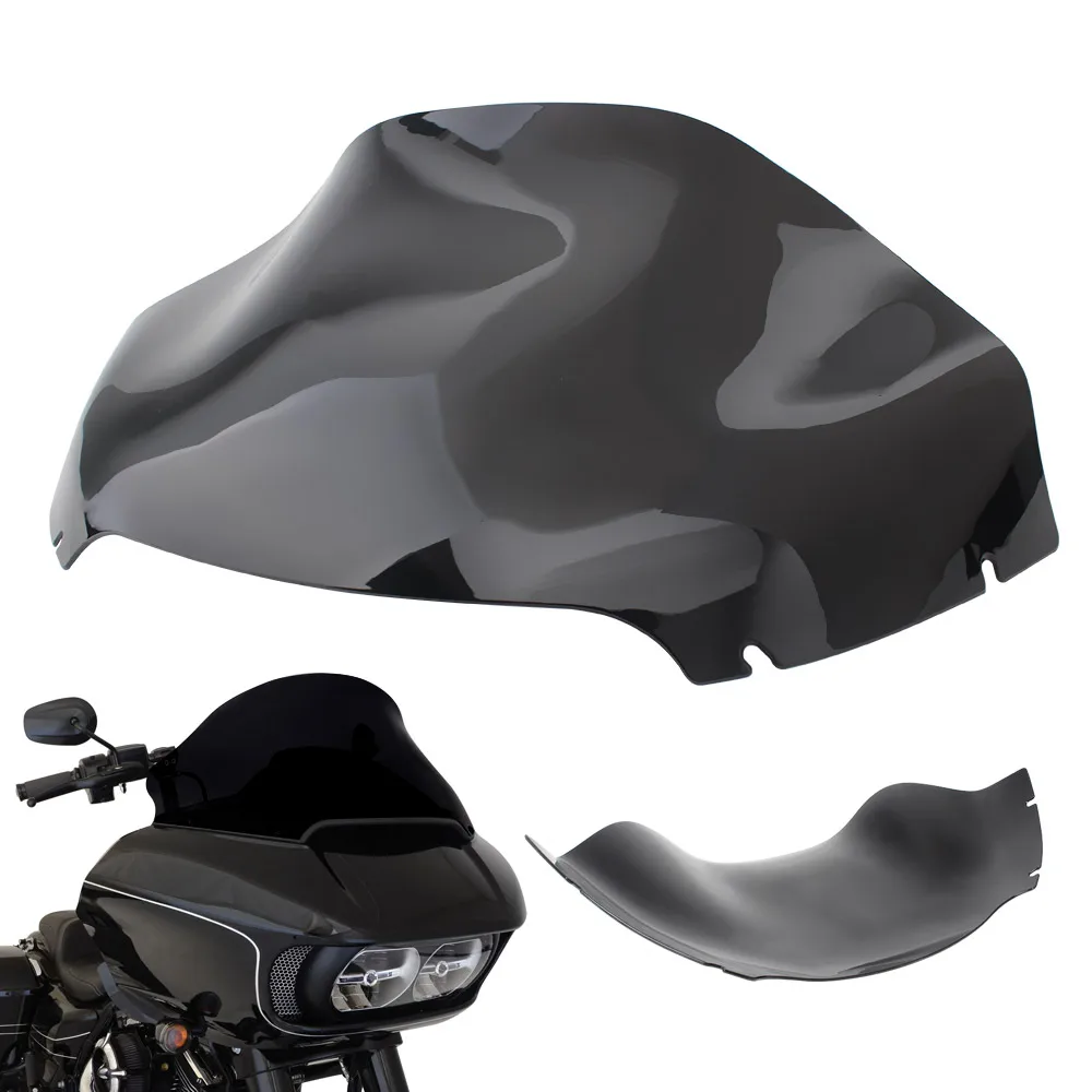 Motorrad-Windschutzscheiben Höhe 13 Zoll für Harley Davidson Road Glide 3 Special St Ultra Limited CVO/SE 2015-2025 Schwarze Windschutzscheibe