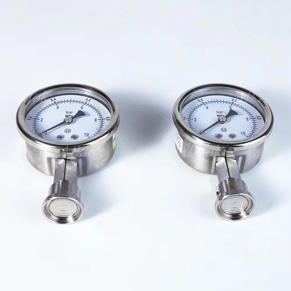 Stainless Steel Sanitary Grade Diaphragm Digital Pressure Gauge with Tri-Clamp for Gas Efficient Pressure Management
