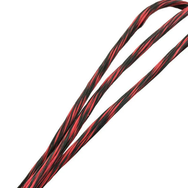 16 Strands Archery Recurve Bow Longbow Replace Bowstring Fit 48''-70''Bow Black And Red Bow String Shooting Accessories