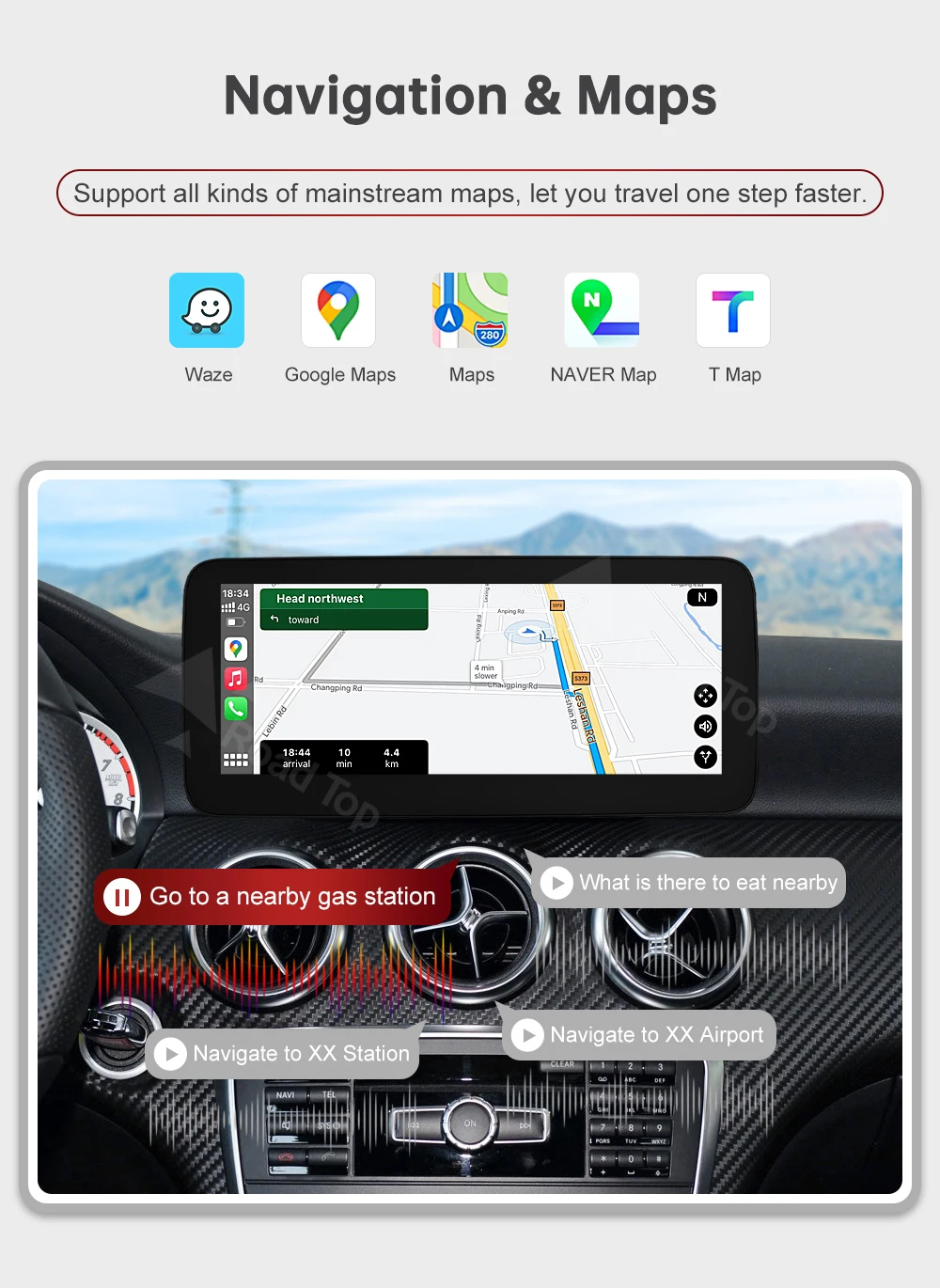DE 12.3 Ultradünner Linux-Bildschirm für Mercedes-Benz A W176 B W246 CLA GLA Klasse 2013-2015 NTG4.5 Auto-Touchscreen, Unterstützt Kabelloses CarPlay, Android Auto, Mirrorlink, Behält OEM-Funktionen bei – Detail 12