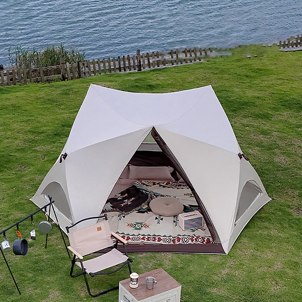 

Seaside Beach Park Quick Open Tent Outdoor Portable Folding Camping Tent Equipment Full Set Sunshade and Rainproof