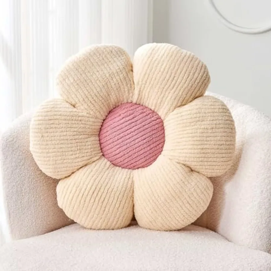 Cute Soft Flower Shaped Floor Throw Pillow