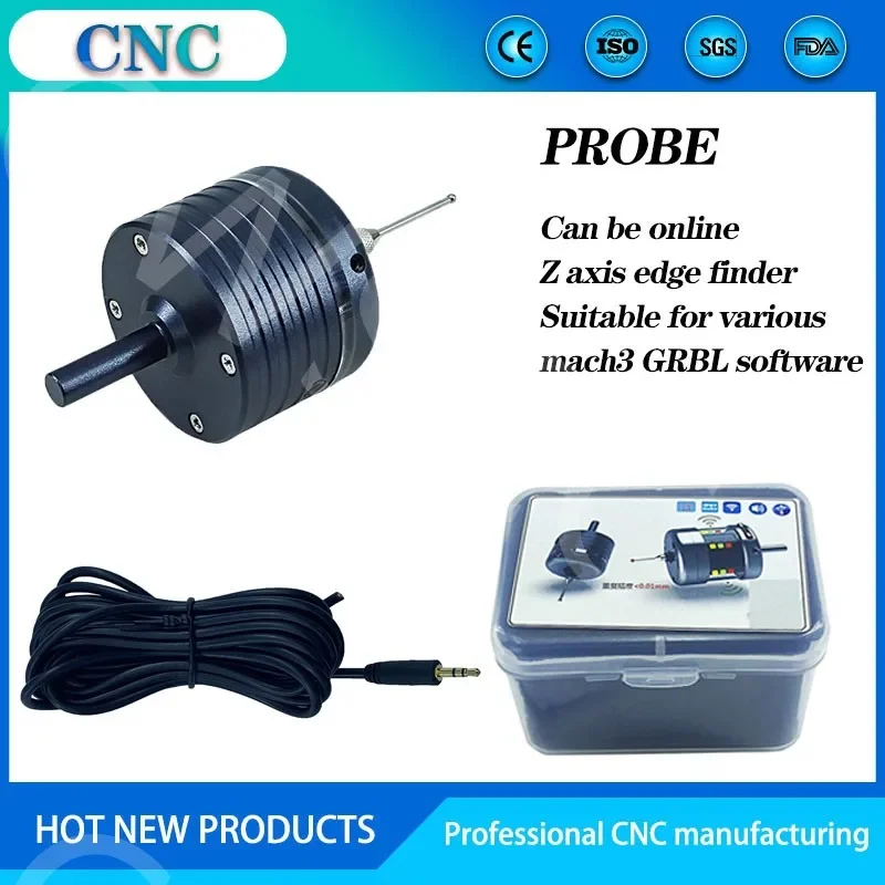 

CNC latest V5 V6 0.005μm 3D Touch Probe edge finder to find the center desktop CNC probe compatible with mach3 and grbl