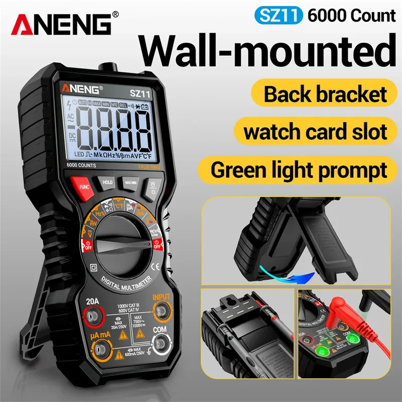 ANENG SZ11 Portable Digital Multimeter Auto Scanning Voltmeter Ammeter Ohmmeter Tester Tool