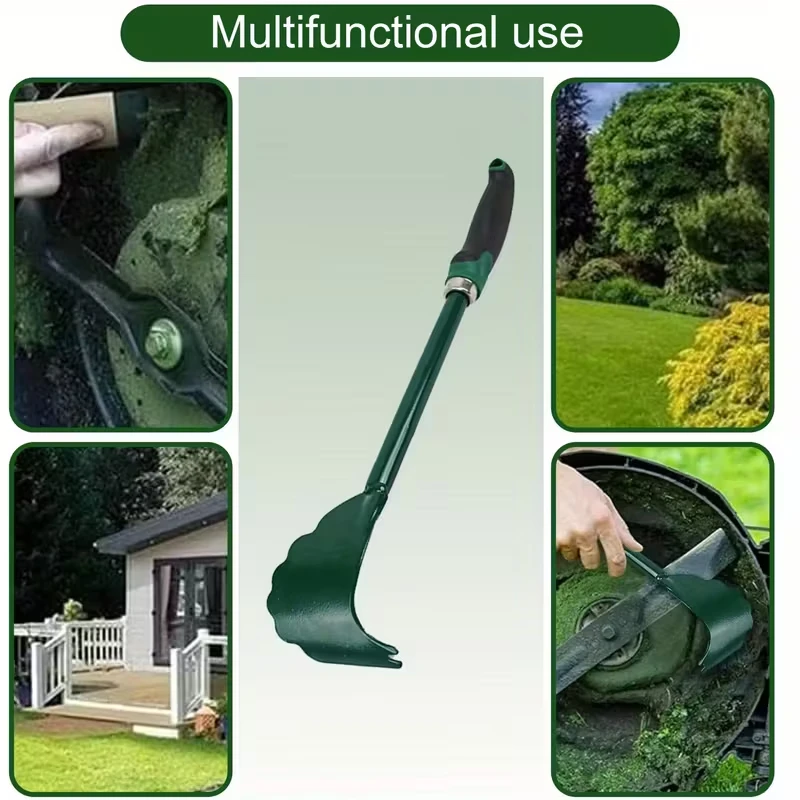 

Инструменты для чистки машины для прополки | Скребок для газонокосилки с эргономичной длинной ручкой, щетка для чистки газонокосилки с щеткой из жесткой щетины