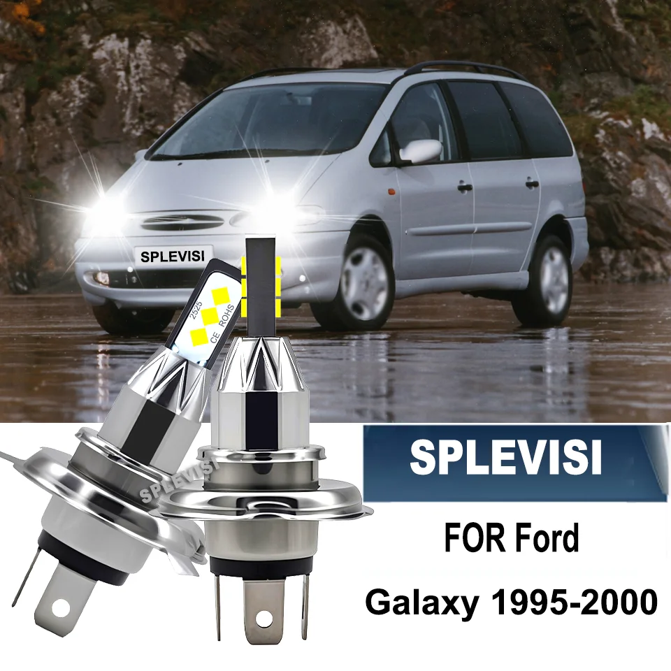 Car Headlights Bulb 6000LM Hi/Lo Beam LED H4 Auto Headlamps 12V Luces Replacement For Ford Galaxy 1995 1996 1997 1998 1999 2000