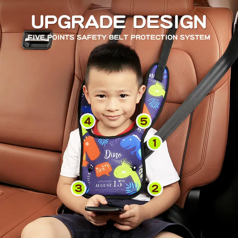 Child Seat Belt Baby Shoulder Cover Seat Belt Positioner Child Seatbelt Adjustment Holder Car Anti-Neck Neck for Kids Safety