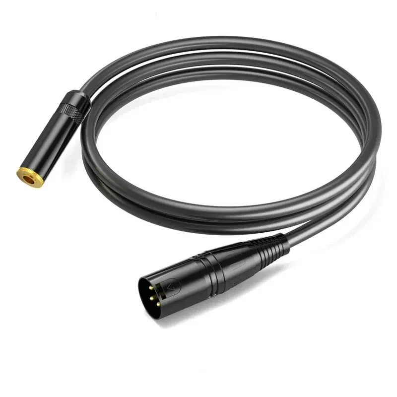 Audio Extension Cable XLR Female To 3.5mm Female Adapter Cable for Microphone Mixer Amplifier Sound Card Effect Speaker